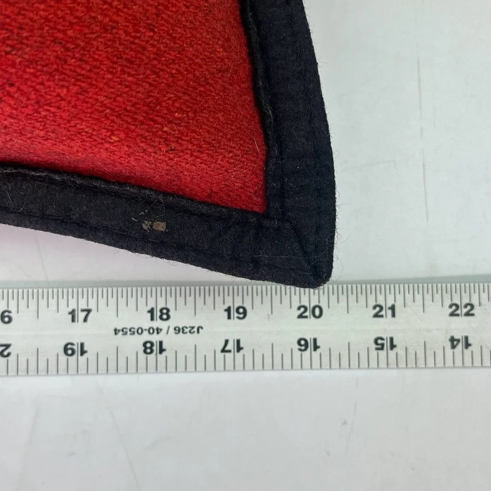 Pendleton Wool Reversible Turtle Geometric Throw Pillow Red Black 20x20 Feather